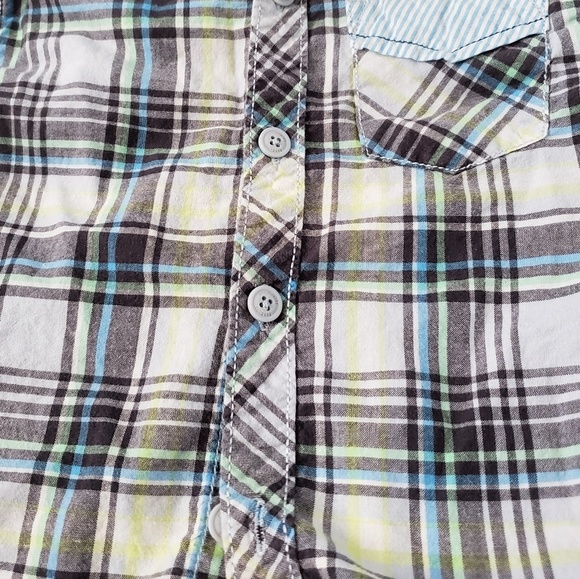 18M Blue Brown Green Button Down Shirt - Picture 2 of 3